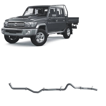 Redback Extreme Duty Exhaust for Toyota Landcruiser 79 Series with Auxiliary Fuel Tank (11/2016 onwards) - Brixton 4x4 - Buy Online Now!